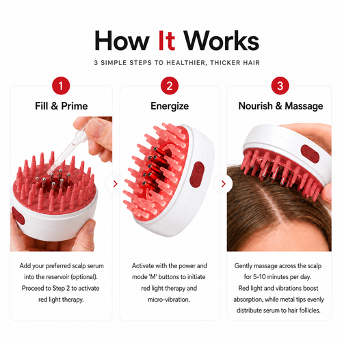 The 7 in 1 LED Hair Growth Massager
